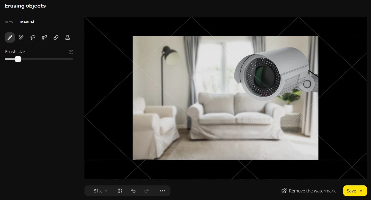 Movavi Photo Editor object eraser