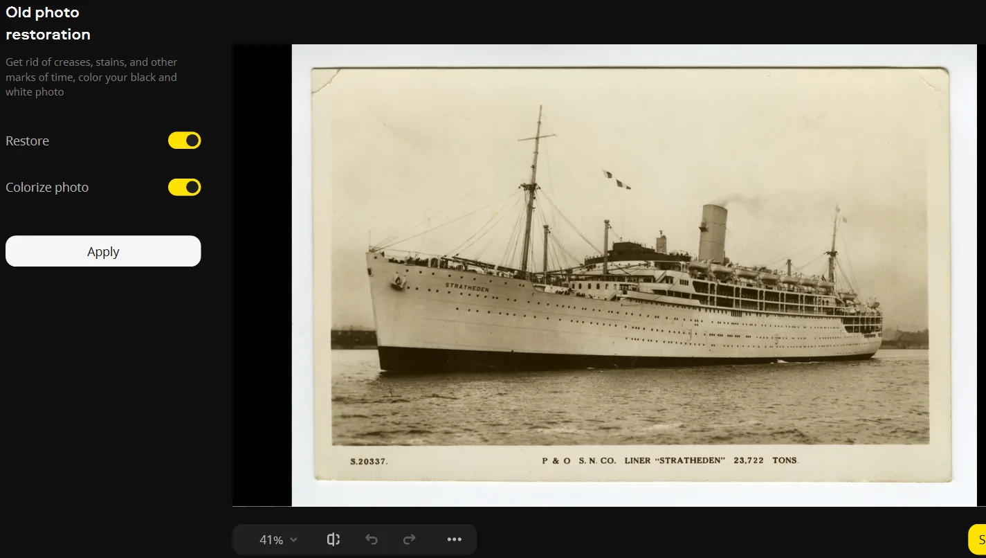 Movavi old photo restoration
