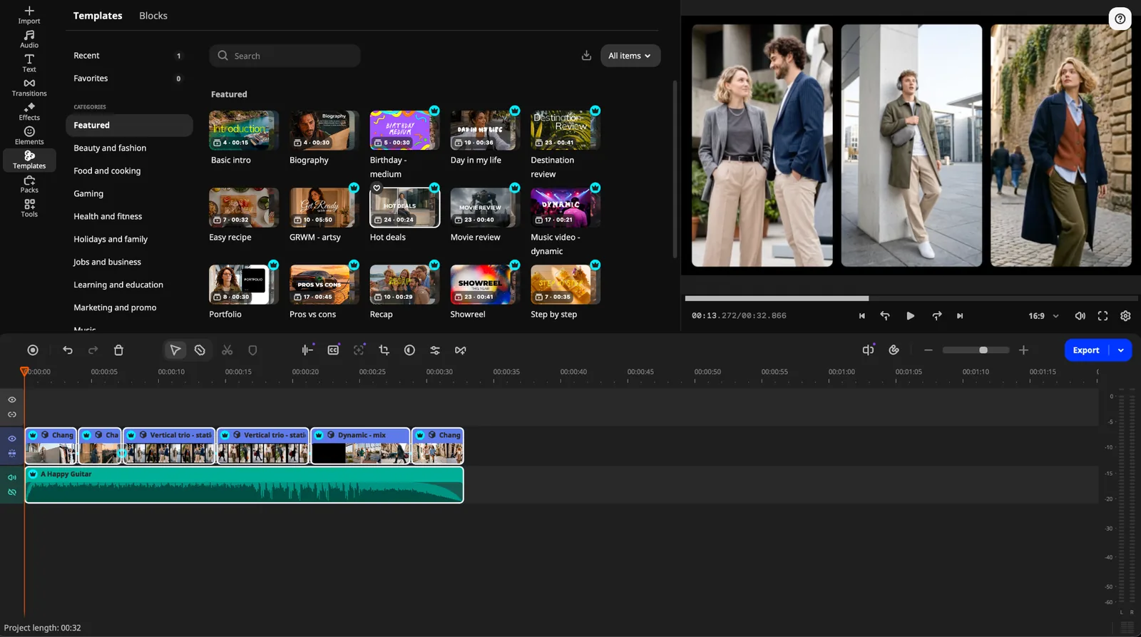 Movavi Video Templates and Blocks