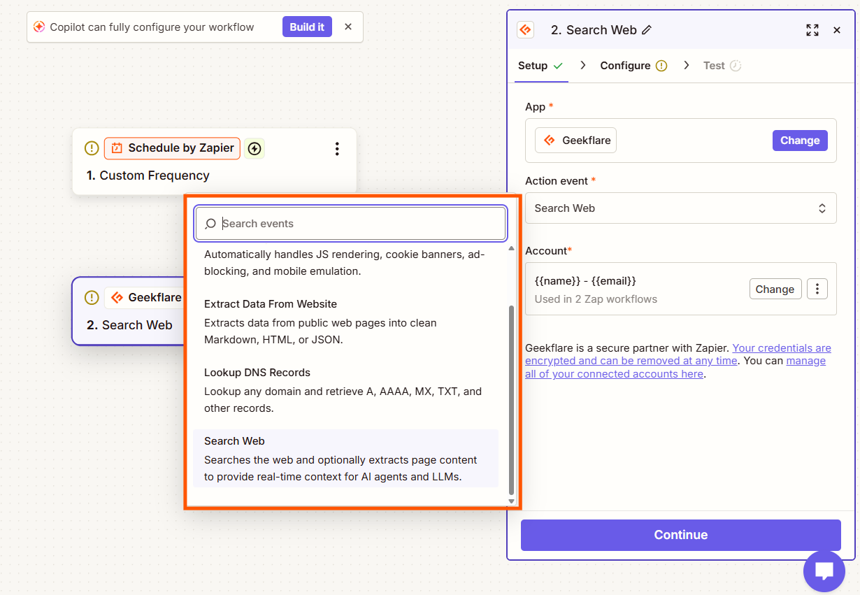 Geekflare apis in zapier