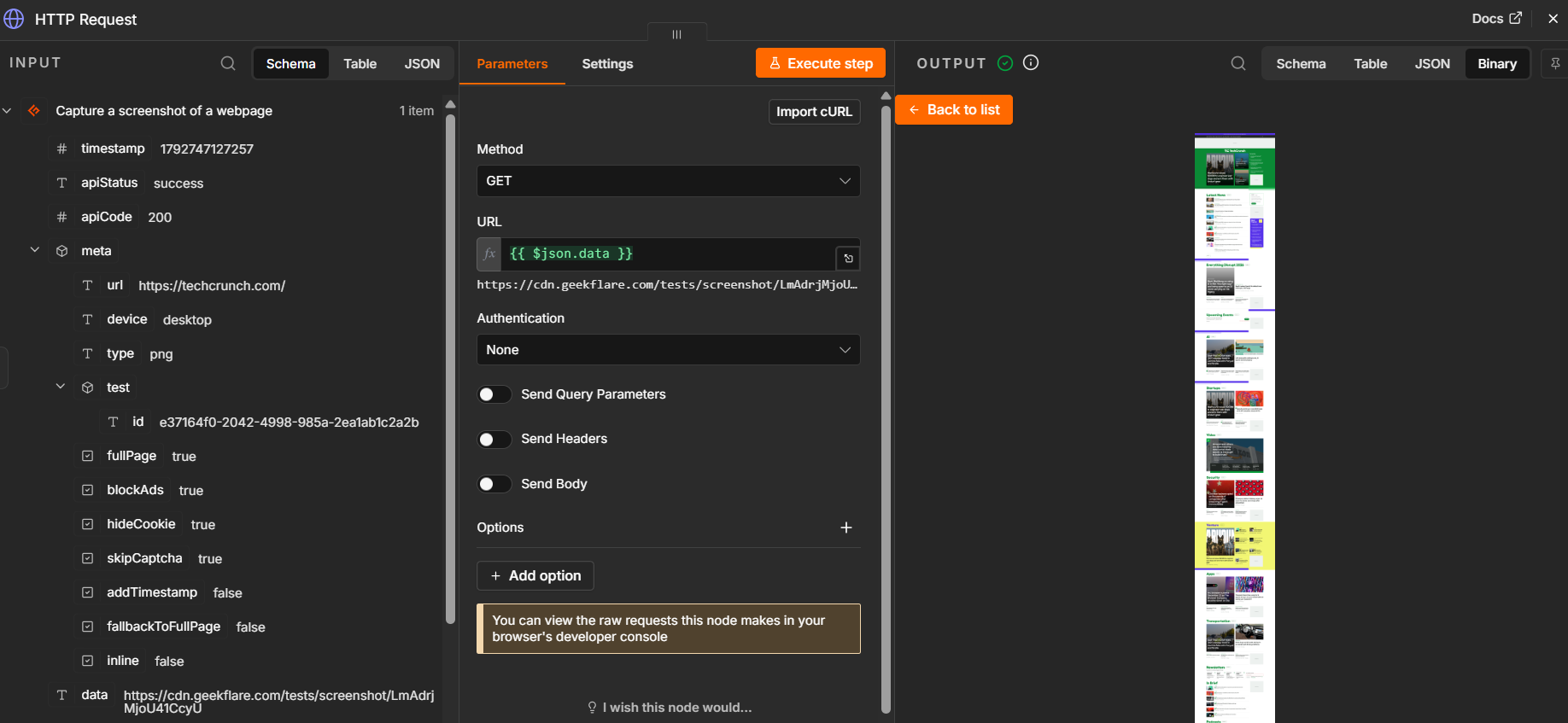 HTTP Request Node