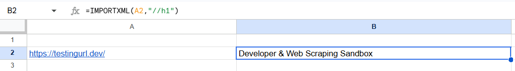 IMPORTXML - h1