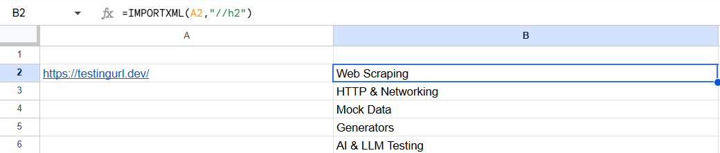 IMPORTXML - h2