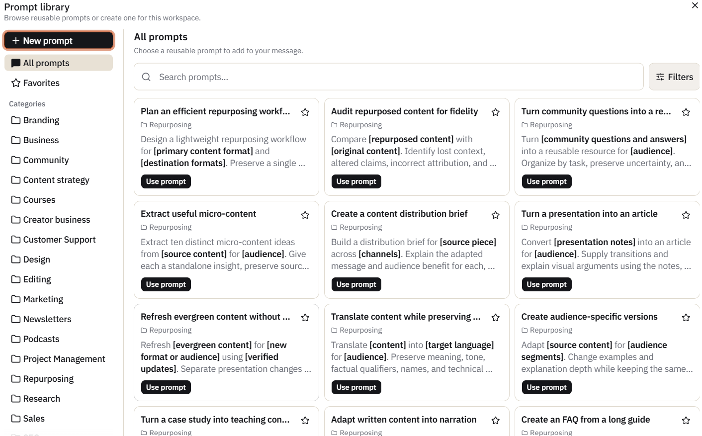 Prompt Library