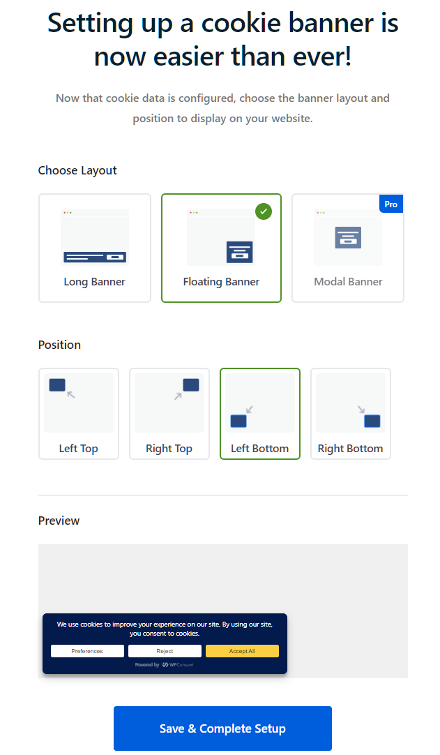 Wpconsent layout