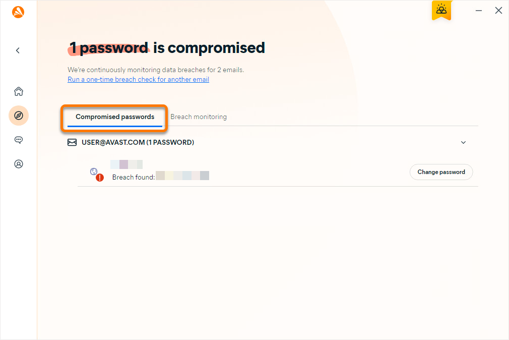 Avast dark monitoring