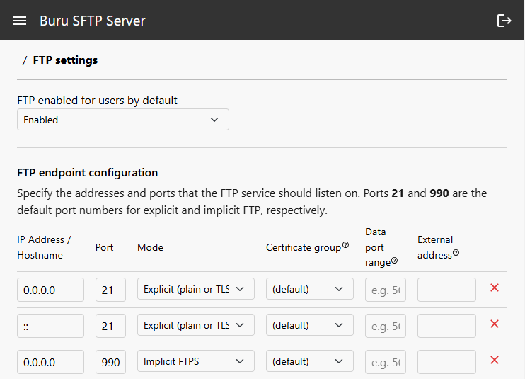 Buru sftp