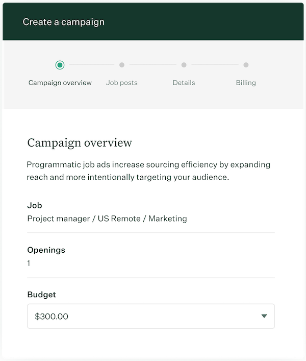 Greenhouse sourcing campaign