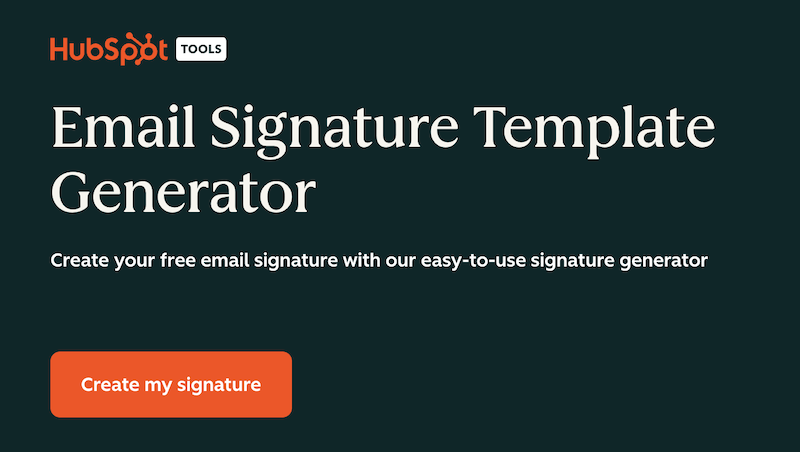 Hubspot email signature template