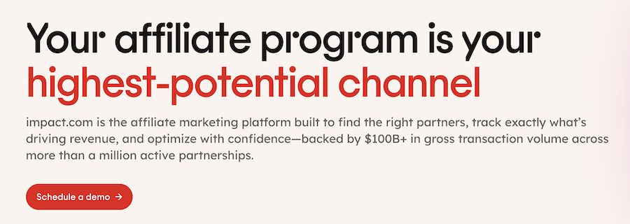 Impact affiliate