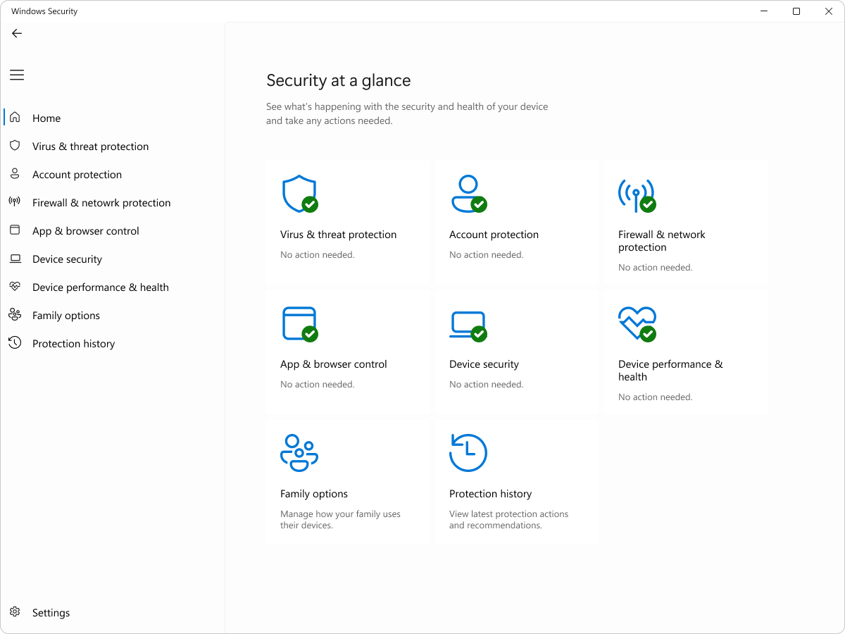 Windows security