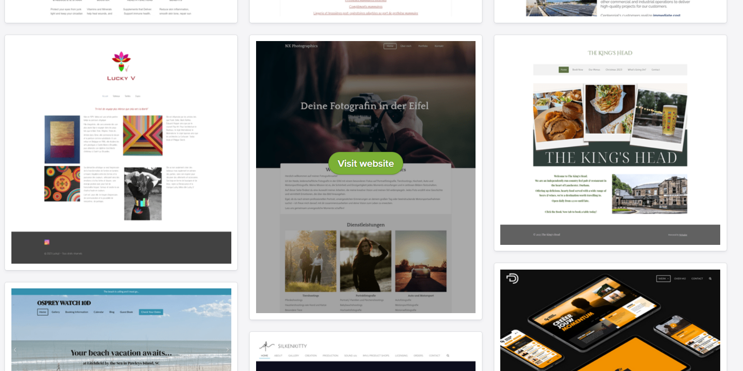 webador website builder examples