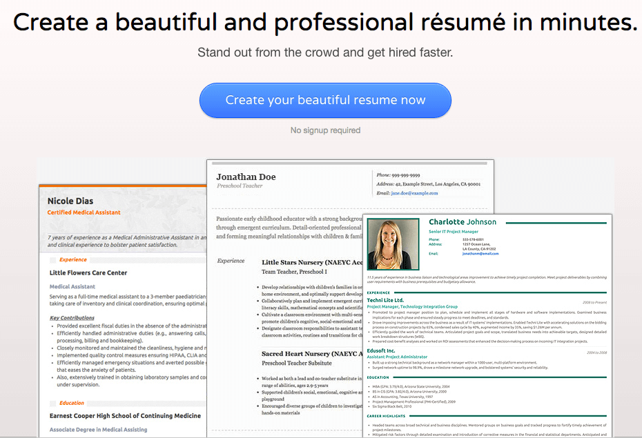 20 Free Tools To Create Outstanding Visual Resume Geekflare