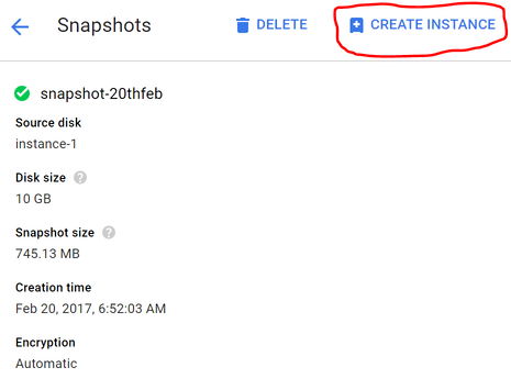 google-snapshot-create-instance