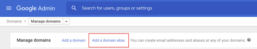 domain alias gmail