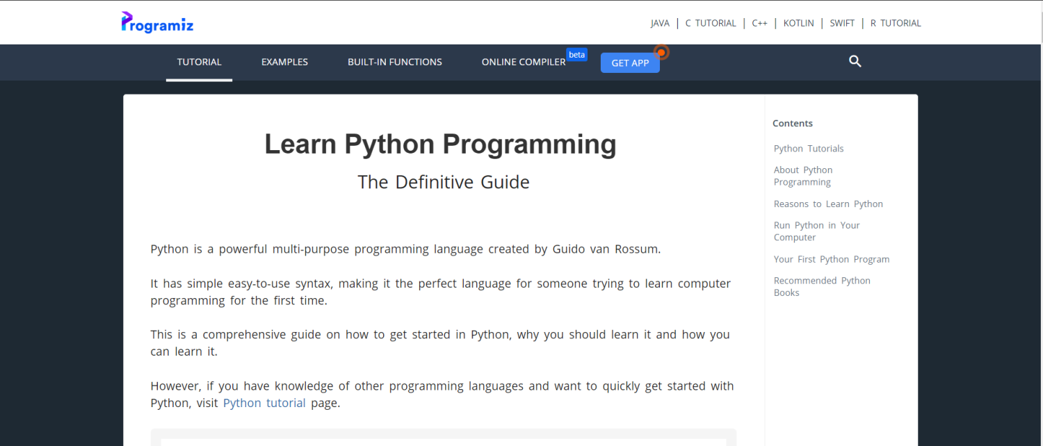 12 Ressources Pour Apprendre Python Pour Les Débutants - Geekflare