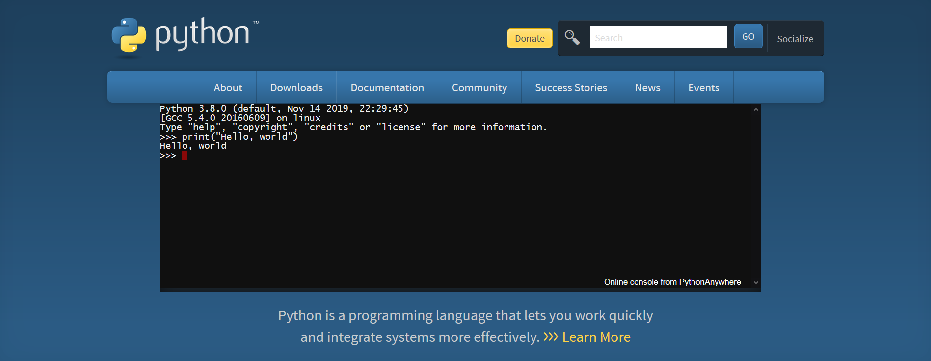 Python compilers idle