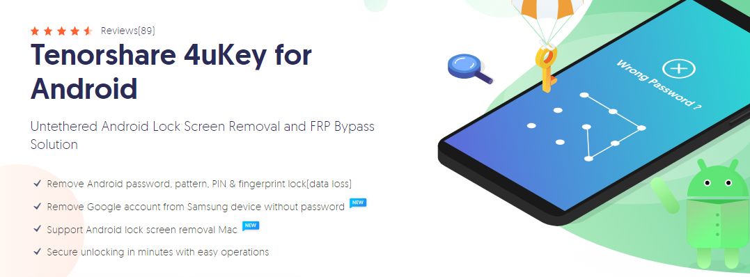 Best Samsung FRP Bypass Tool – Tenorshare 4uKey for Android