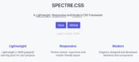 Spectre Html 16 Best CSS Frameworks/Libraries for Front-End Developers