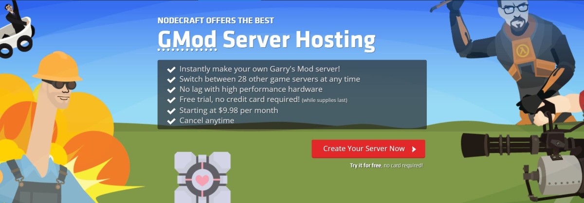 Free Gmod (Garry's mod) Server Hosting - AxentHost