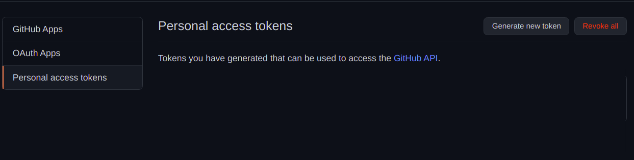 GitHub Personal Access Tokens