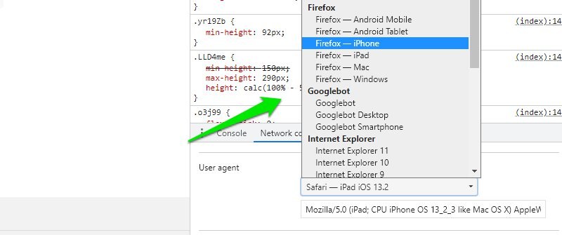 Как изменить user agent edge