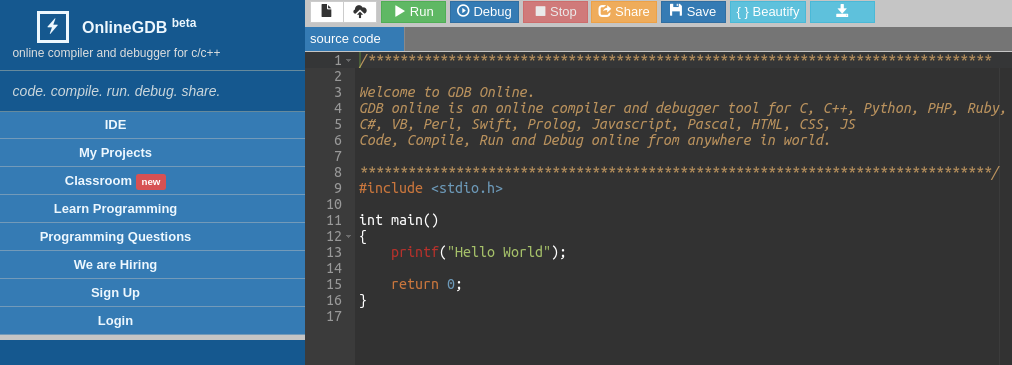 10 Best Online C Compilers to Run Code in the Browser - 38