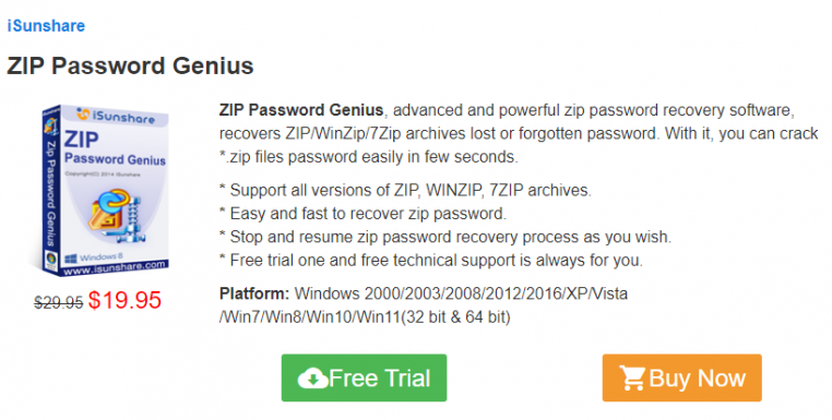 zip password genius standard