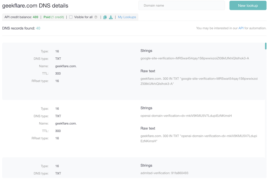 whoisxml dns lookup