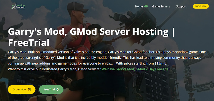 Free Gmod (Garry's mod) Server Hosting - AxentHost