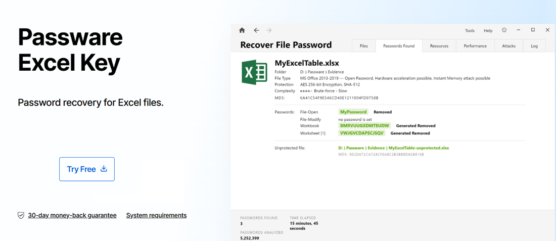 Passware Excel Key