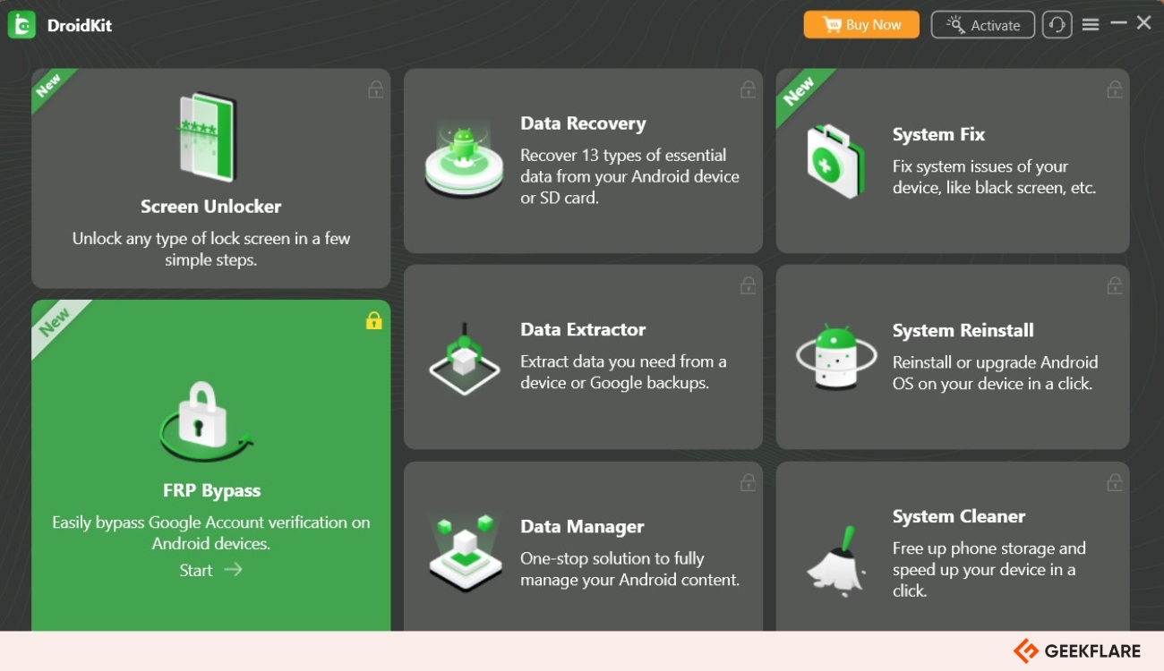 DroidKit Samsung FRP Bypass Tool