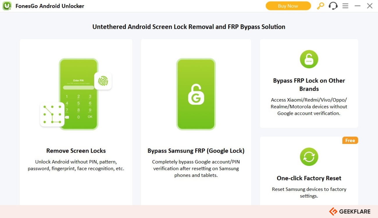 FonesGo Samsung FRP Bypass Tool