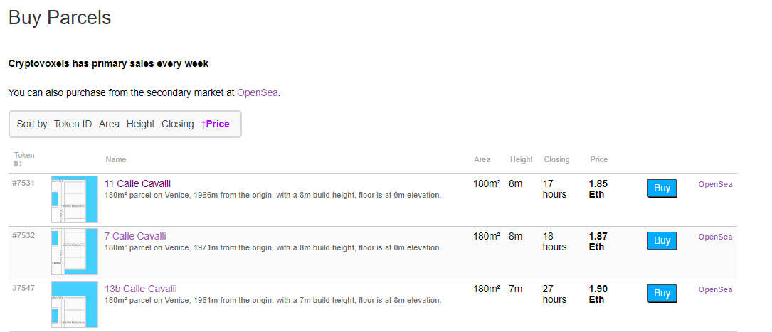 cryptovoxels metaverse to buy land plots