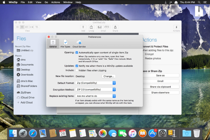 Zip  Unzip  Protect  and Share Files on Mac with WinZip - 10