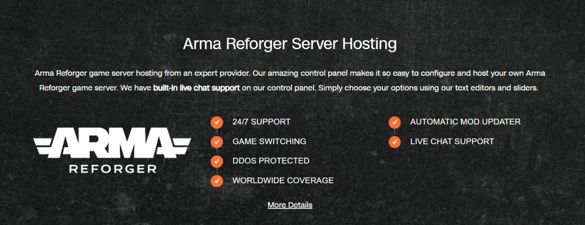 ArmaHosts - Stay warm this winter, play Arma! All servers