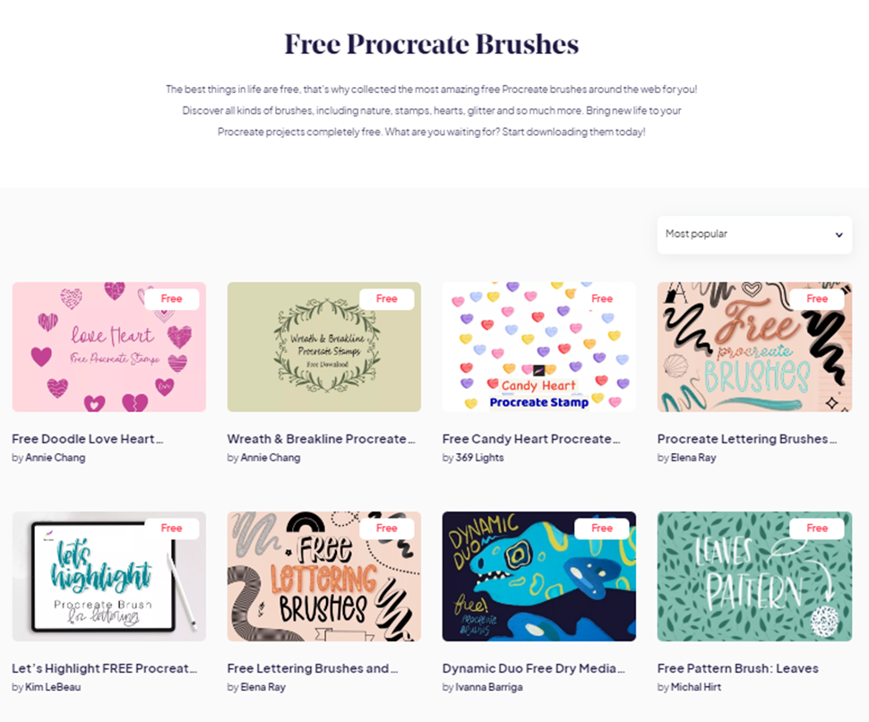 11 Free Procreate Brush Resources to Bookmark For Later  2022  - 48