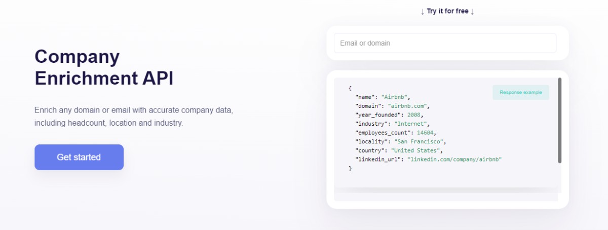 9 Best Company Enrichment APIs Available in 2023 - 92