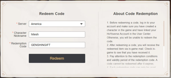 How to Redeem Codes in Genshin Impact - 1