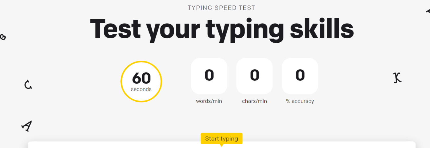 Free Typing Test Check Your Typing Speed In 60 Seconds 40 OFF