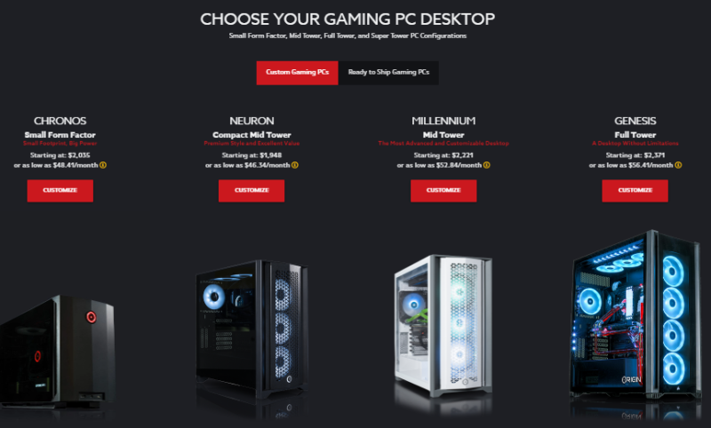 origin-pc custom pc builder