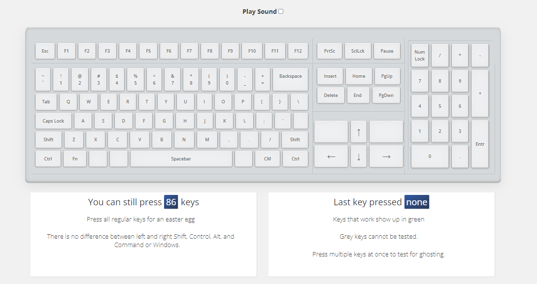 Keyboard assisted test