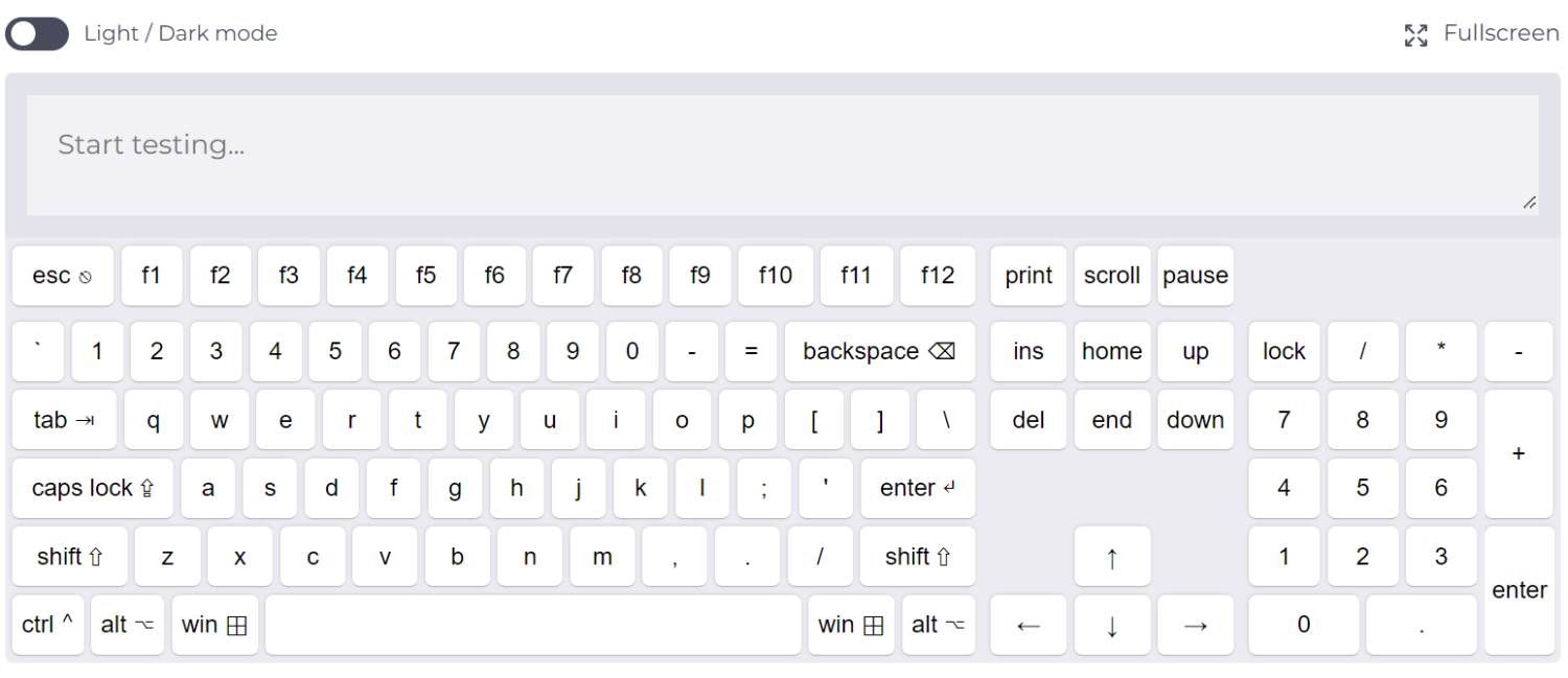 New* Keyboard Test Online & Download