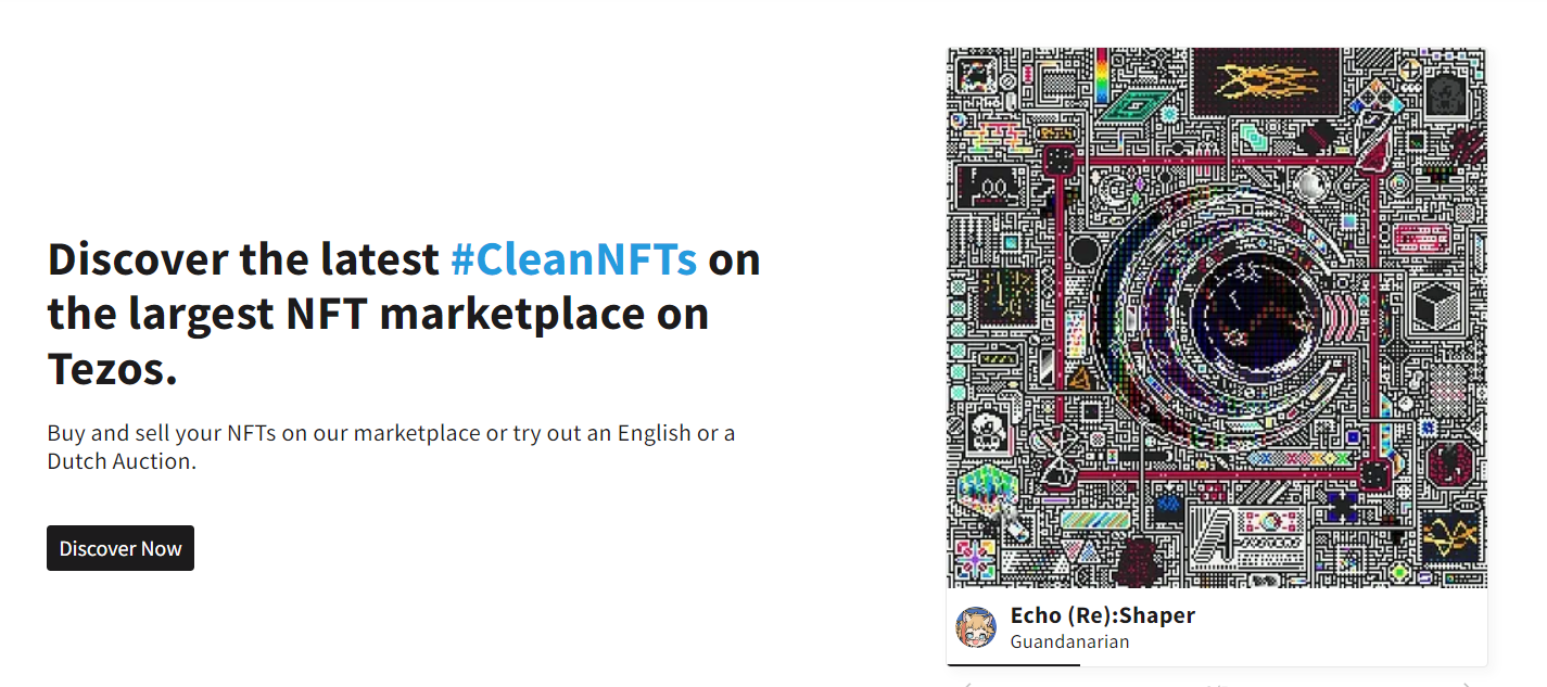 The Hic et Nunc NFT marketplace: Our Guide To Clean NFTs on Tezos