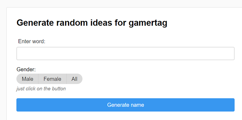 Gamertag Generator - Generate Badass Epic Gamertags for FREE!