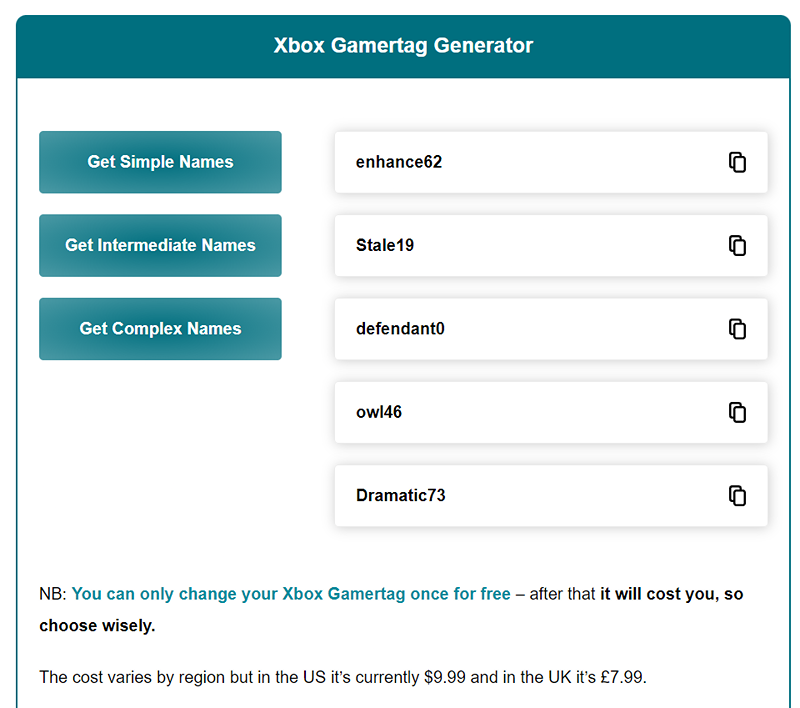 10 Gamertag Generators for Your Xbox and other Accounts - 91