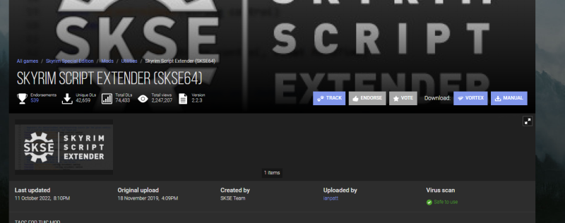 Modding Skyrim SE on PC with Nexus Mod Manager & SKSE 