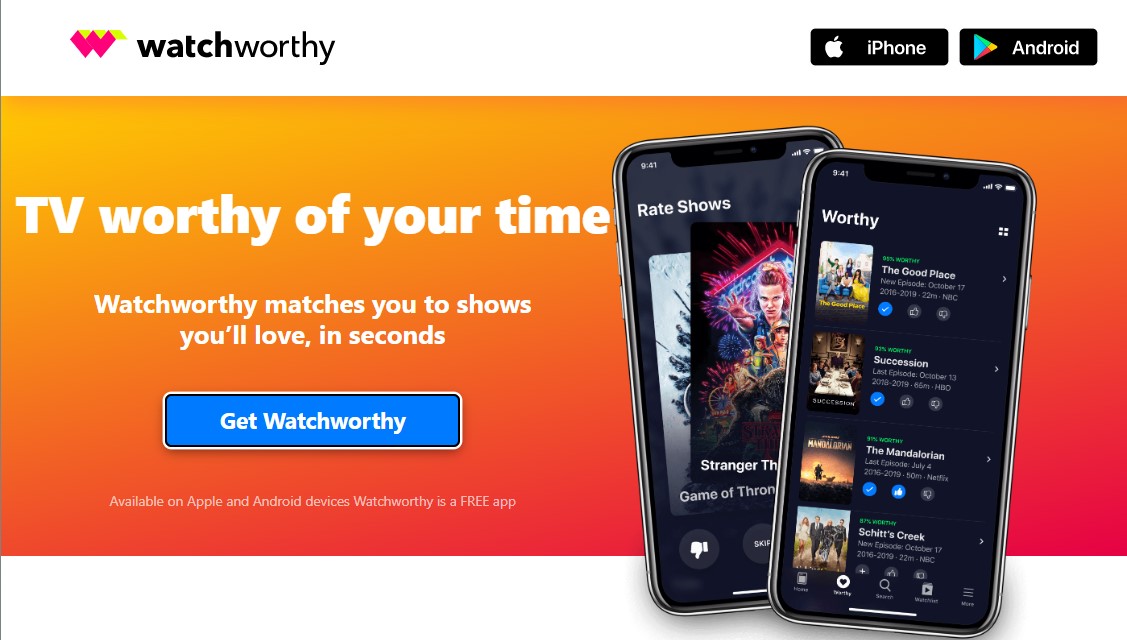 TV Shows to Watch Now: Watchworthy App Offers Personalized Suggestions