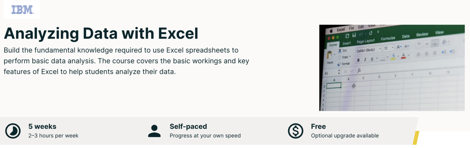 Análisis de datos con Excel: Edx
