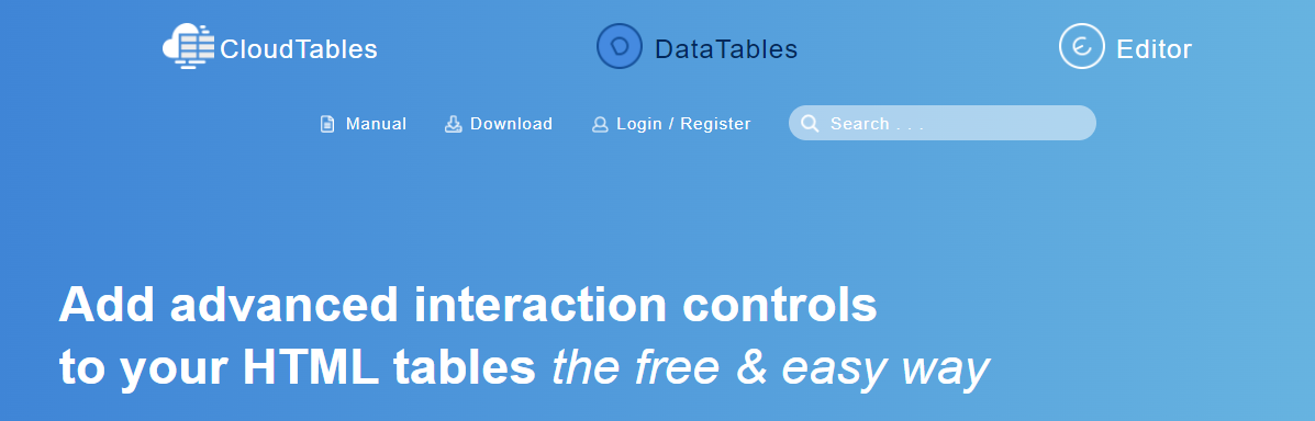 Javascript library for tables